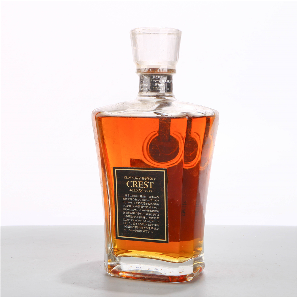 46.80年代日本三得利crest 12年威士忌酒 43度700ml