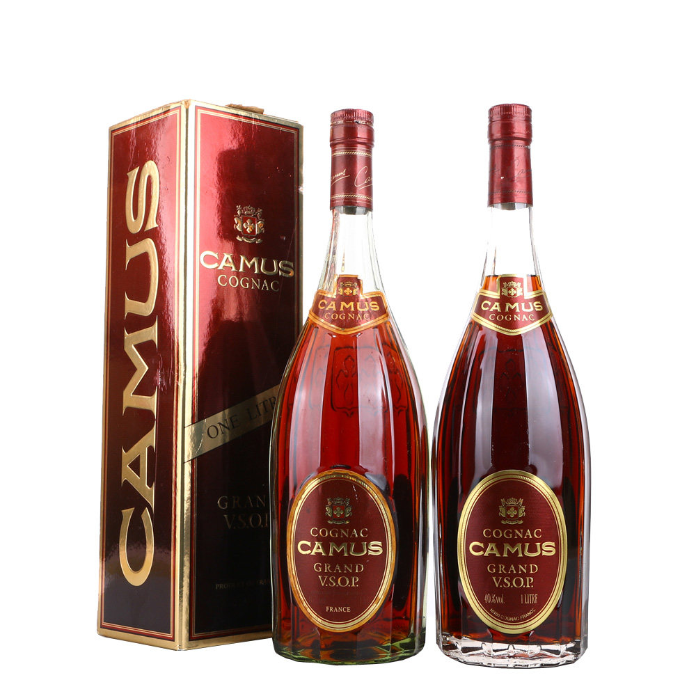 80.80年代-90年代卡慕金花vsop干邑白兰地 40度1000ml*2瓶