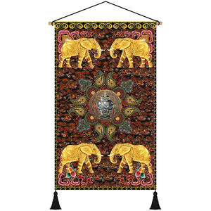 印度大象挂画图片