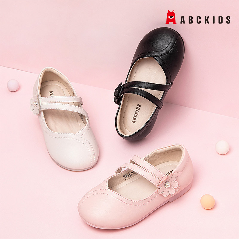 abckids官方童鞋女童软底小皮鞋夏季儿童演出鞋子休闲小童宝宝鞋