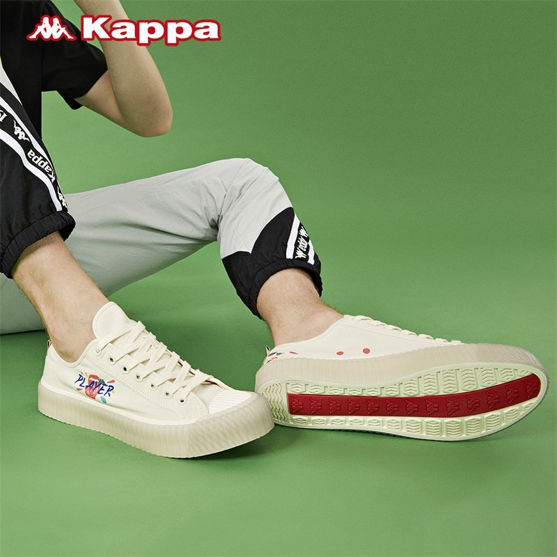 kappa卡帕电音联名情侣男女串标板鞋运动鞋低帮帆布小白鞋滑板鞋