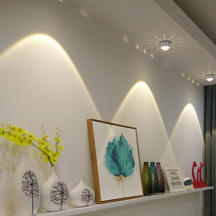 led射灯天花灯背景墙灯电视墙嵌入式筒灯创意七彩牛眼灯简约灯具