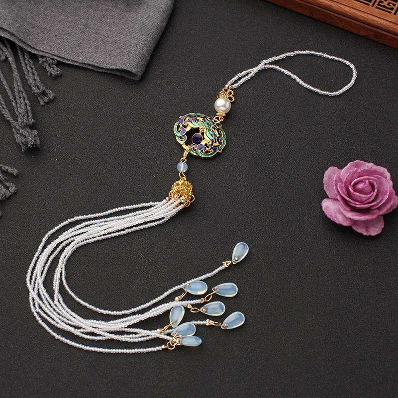 流苏吊坠_原创古风禁步汉服压裙坠配饰腰佩饰品吊坠腰间流苏挂件烧蓝