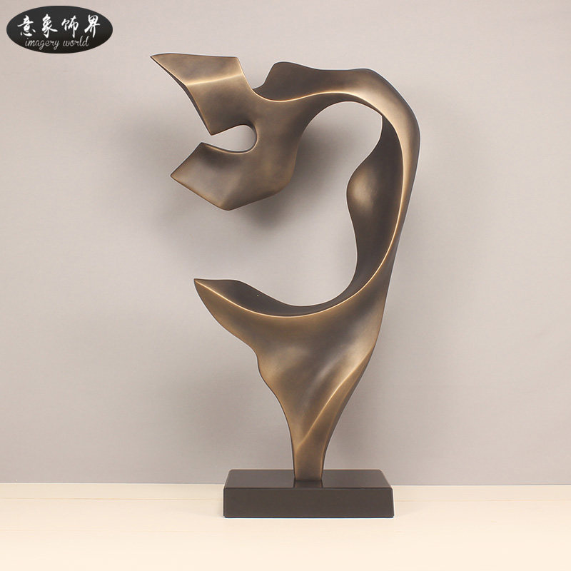 摆件家居饰品酒店玄关装饰轻奢现代高档样板房客厅抽象雕塑艺术品