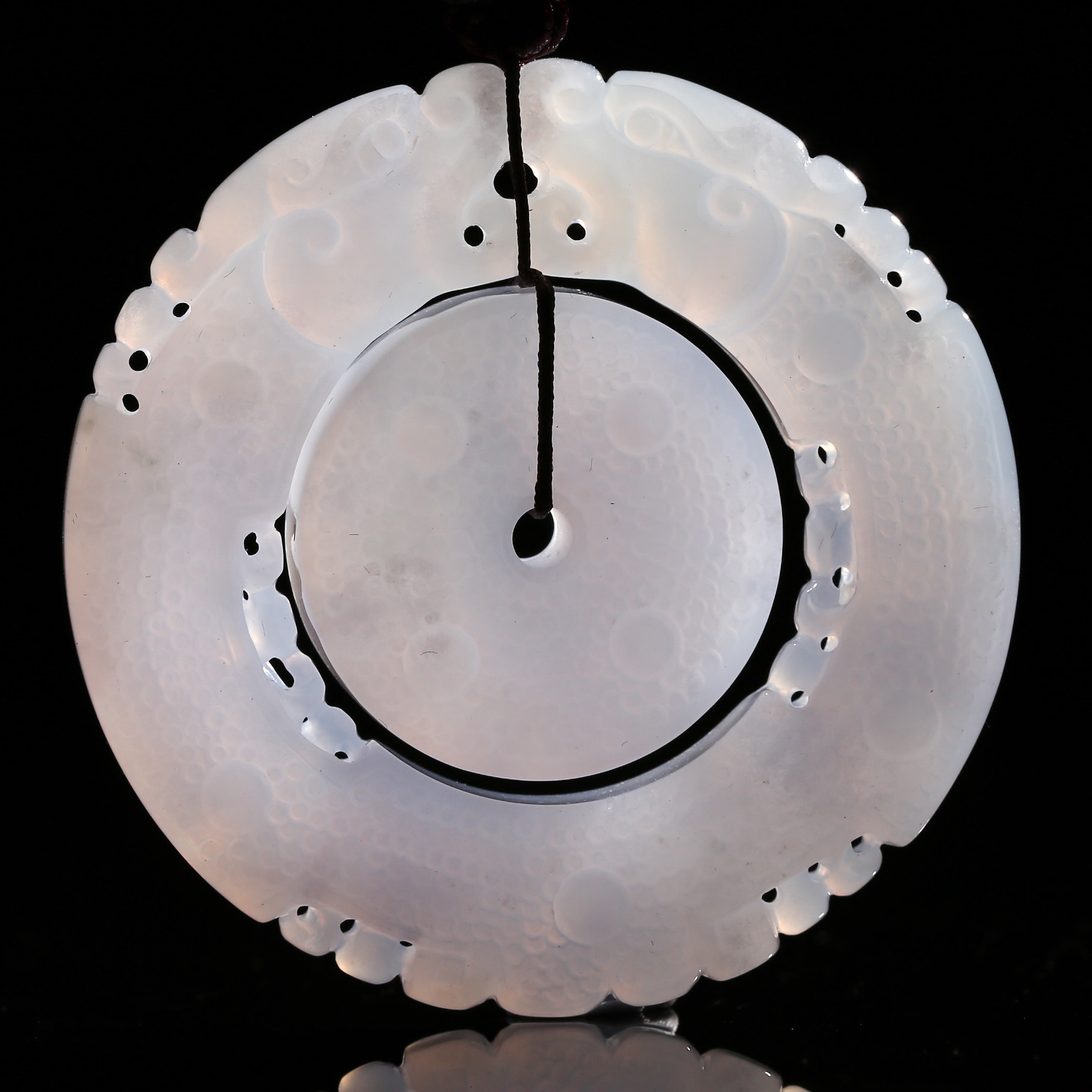 《子母扣》紫罗兰缅甸翡翠a货吊坠 48.18g