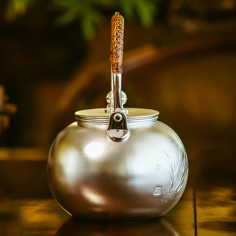 【馥郁清香】国家级大师潘德月监制 999纯手工银壶煮