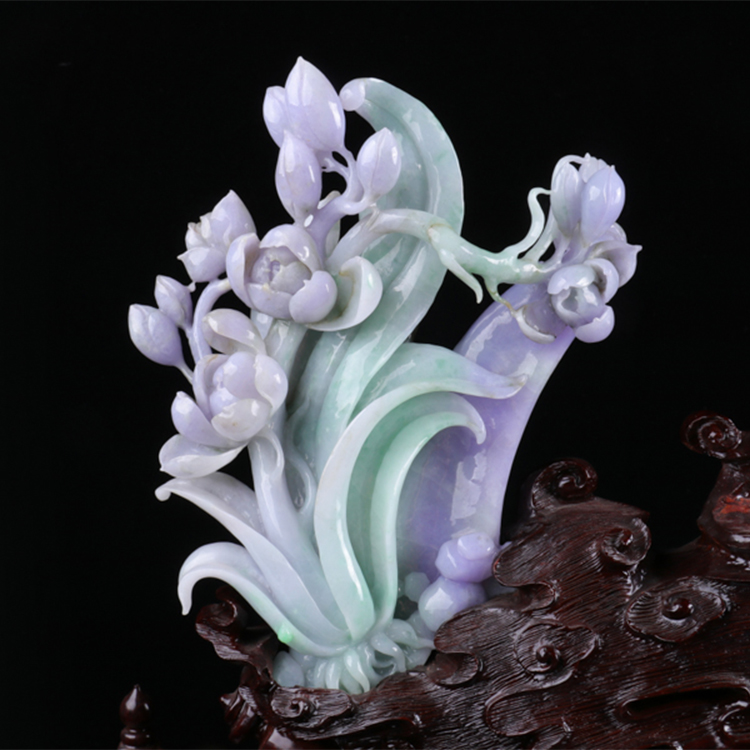 【源头好货-四会】李光权工作室作品 糯种紫罗兰兰花 2.26kg