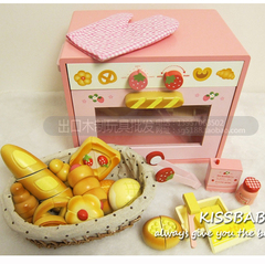 面包烤箱切切看过家家木制儿童玩具厨房厨具套装1-2-34岁女孩礼物