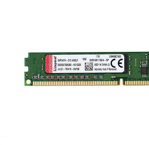 Kingston金士顿4G 1600 DDR3  内存4g台式机电脑内存条单面