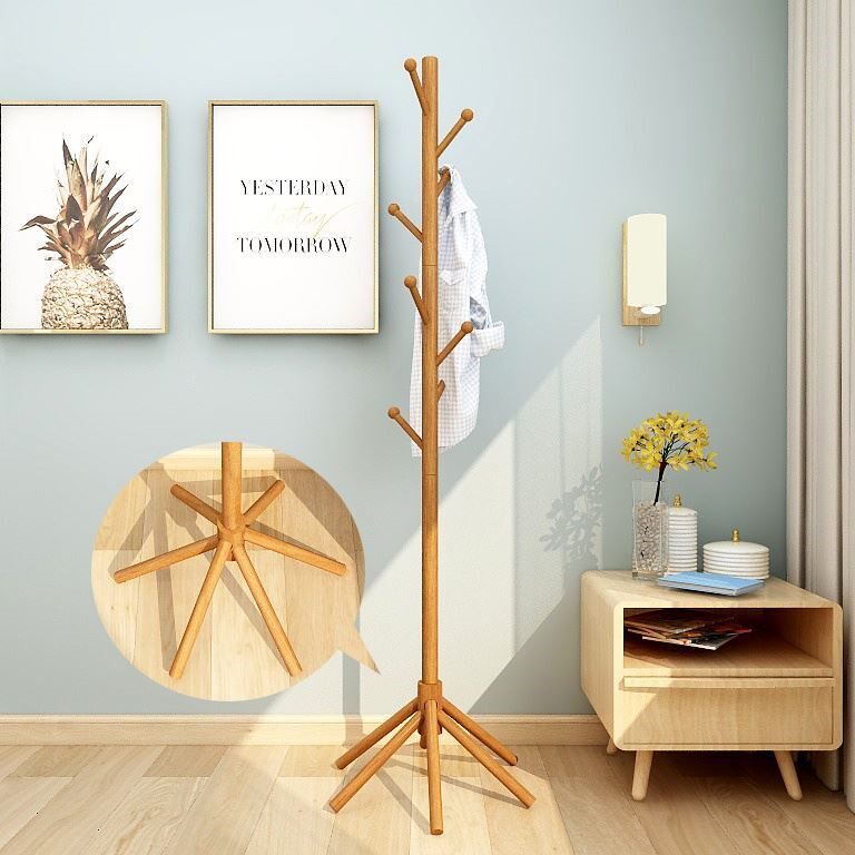 顶天立地柱房间衣架不占空间衣服架子家用挂衣架落地时尚里挂的