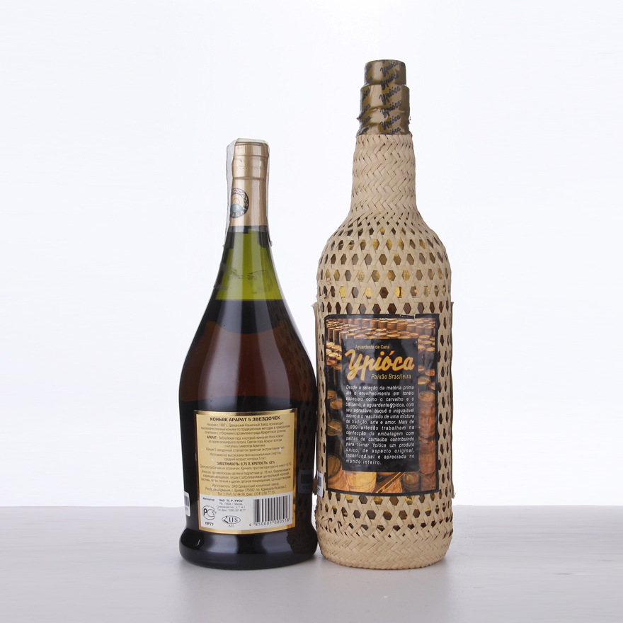 67. 约90年代 亚美尼亚5年白兰地/巴西甘蔗酒 960/750ml 39/42度