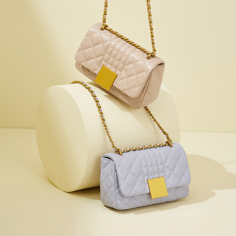 小香风时尚菱格链条包包2021新款潮小包包女网红百搭斜挎女包