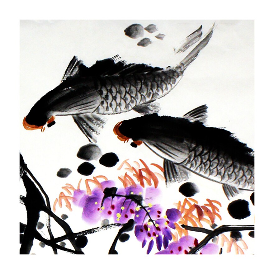 陈永锵 《花溪鱼影》 中国美协理事