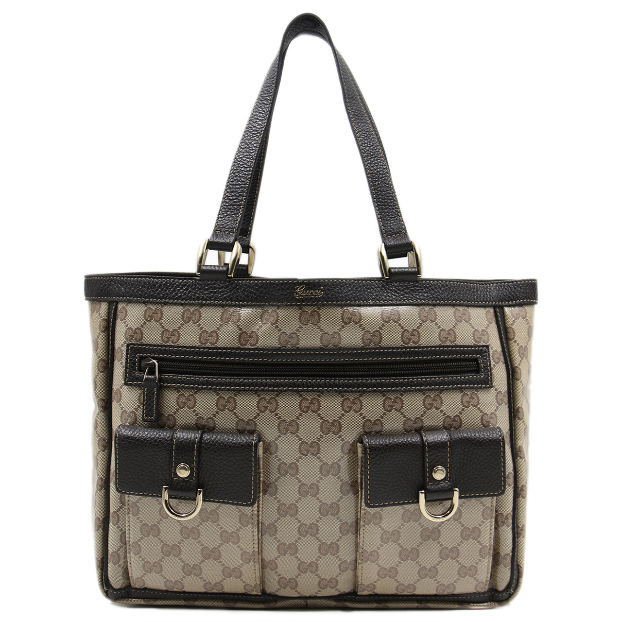 [9.0新]古驰gucci女士单肩包经典双g暗纹pvc手提包