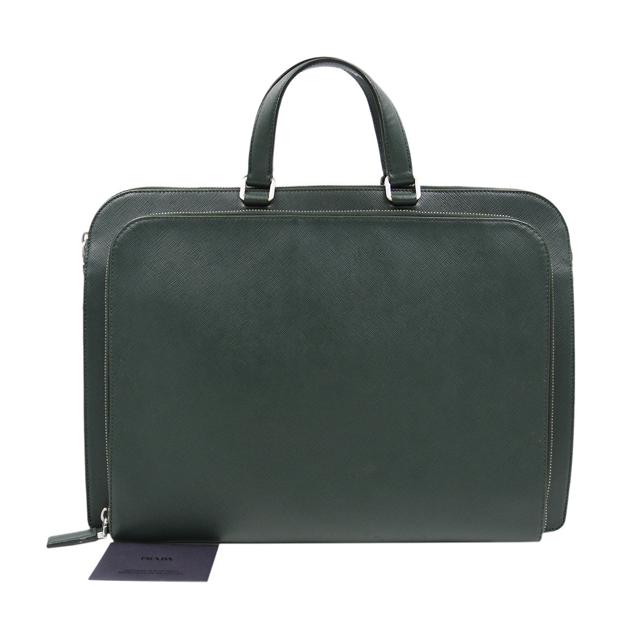 [9.5新]普拉达prada男士手提包公文包saffianotravel系列牛皮