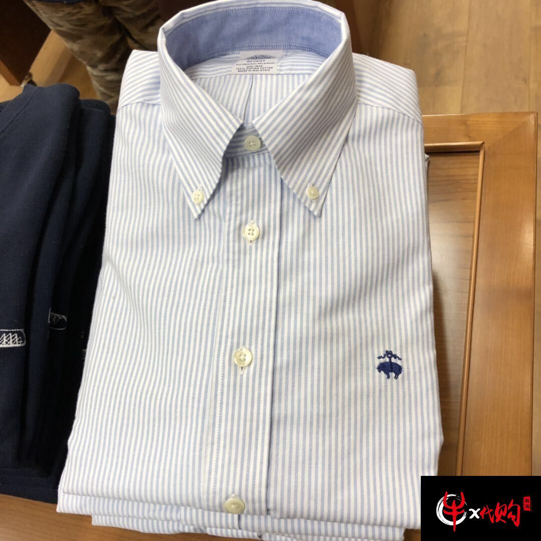 正品brooks brothers布克兄弟男经典regent fit衬衣长袖衬衫衬衣