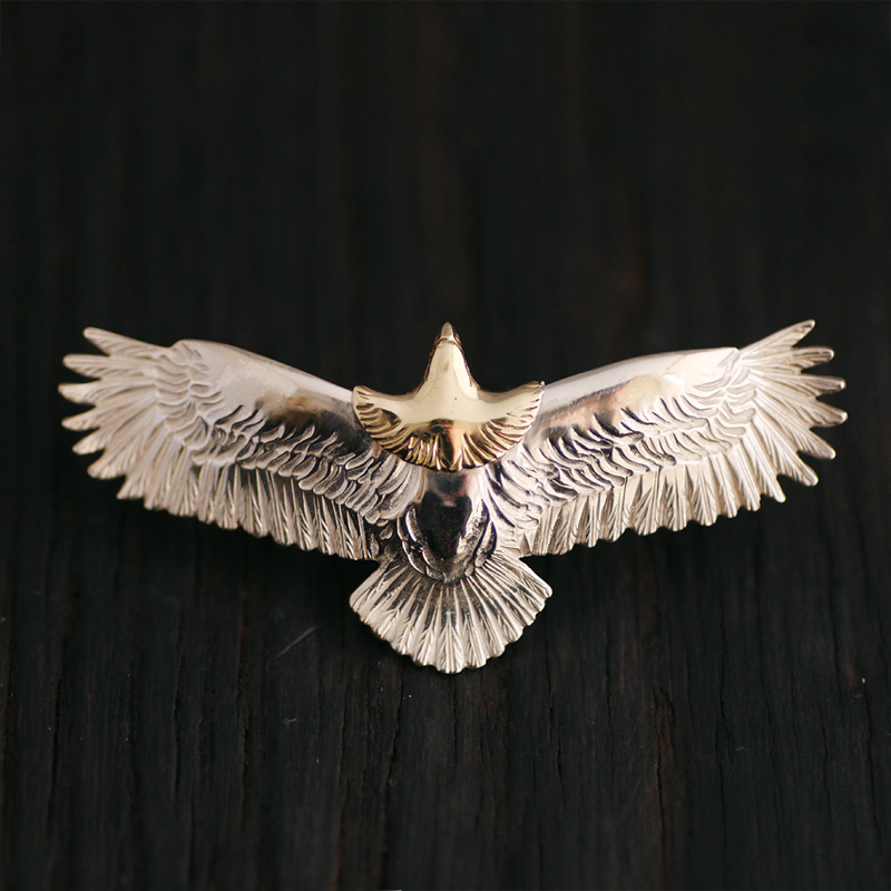 大全—一休老银匠菊地健kenkikuchi大鹰铜头鹰吊坠925纯银印第安鹰坠