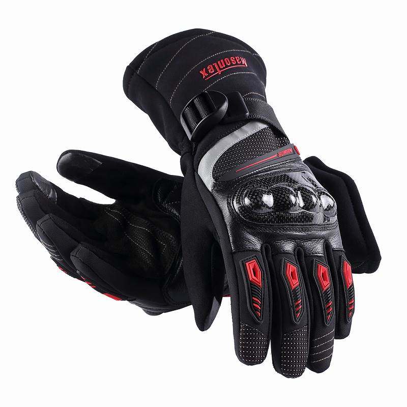 摩爵仕masontex冬季摩托车骑行手套男女机车赛车骑士防摔防水保暖