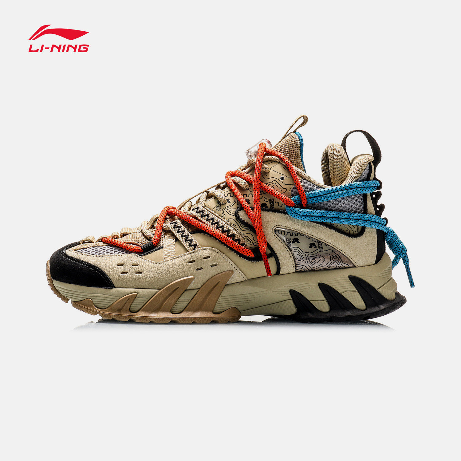 李宁cf跑步鞋2020新款逍遥行跑鞋鞋子男士中帮时尚运动鞋ardq007