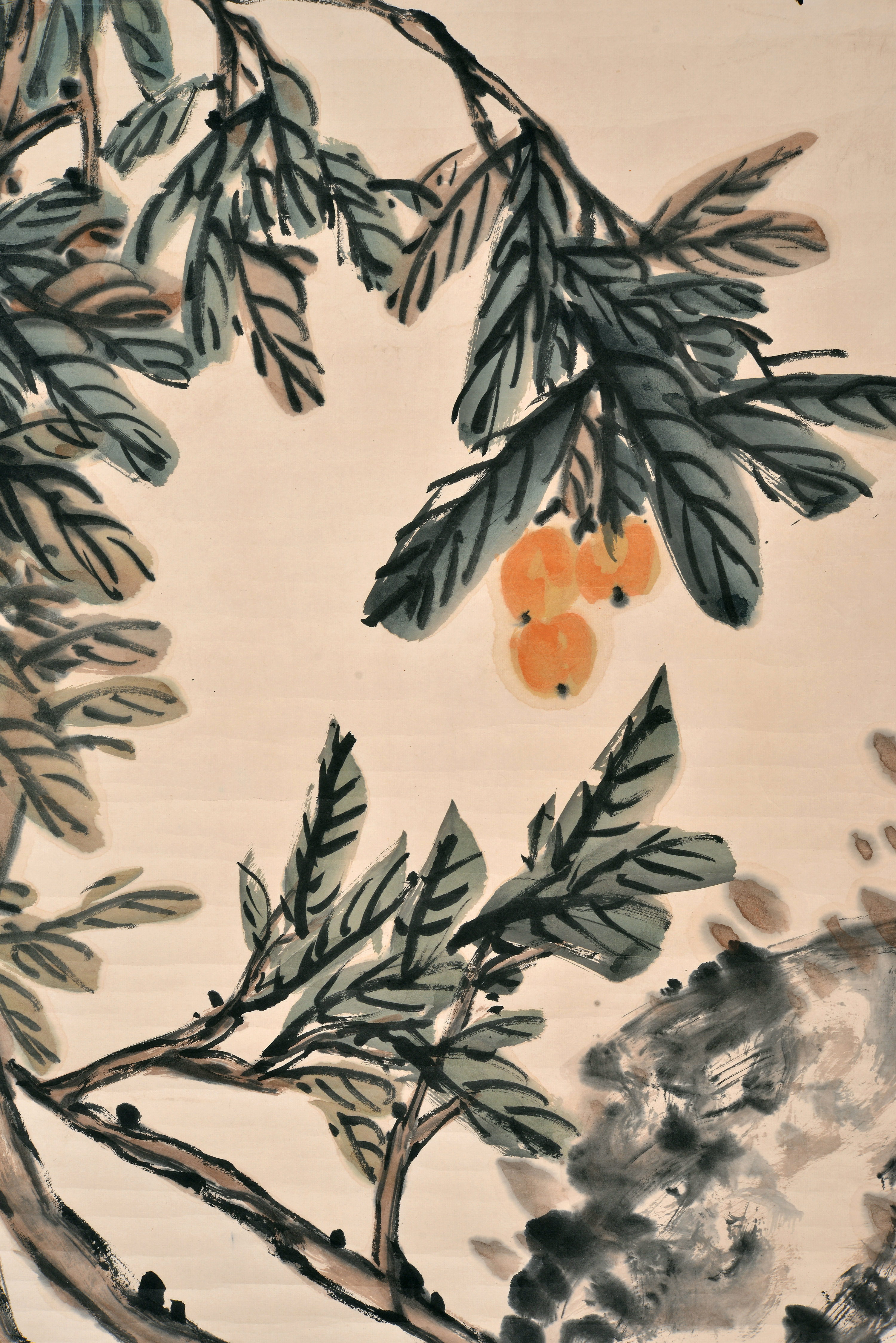 吴昌硕 款《花卉二条屏》