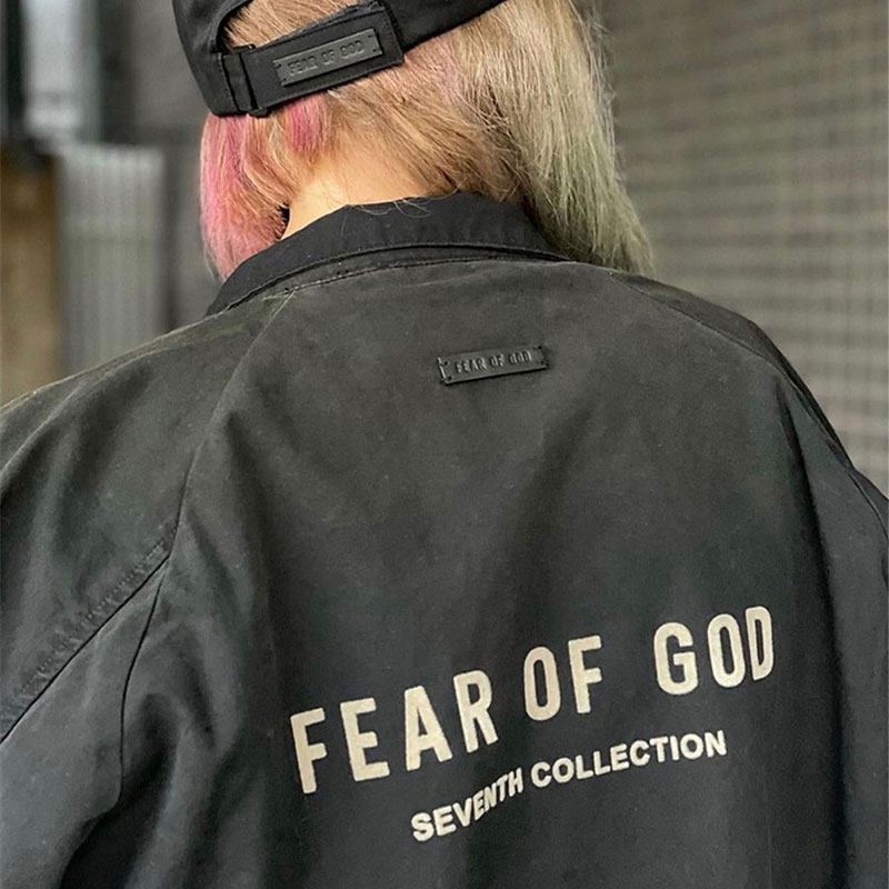 fog fear of god主线第七季植绒拉链外套高街7th宽松教练夹克男士