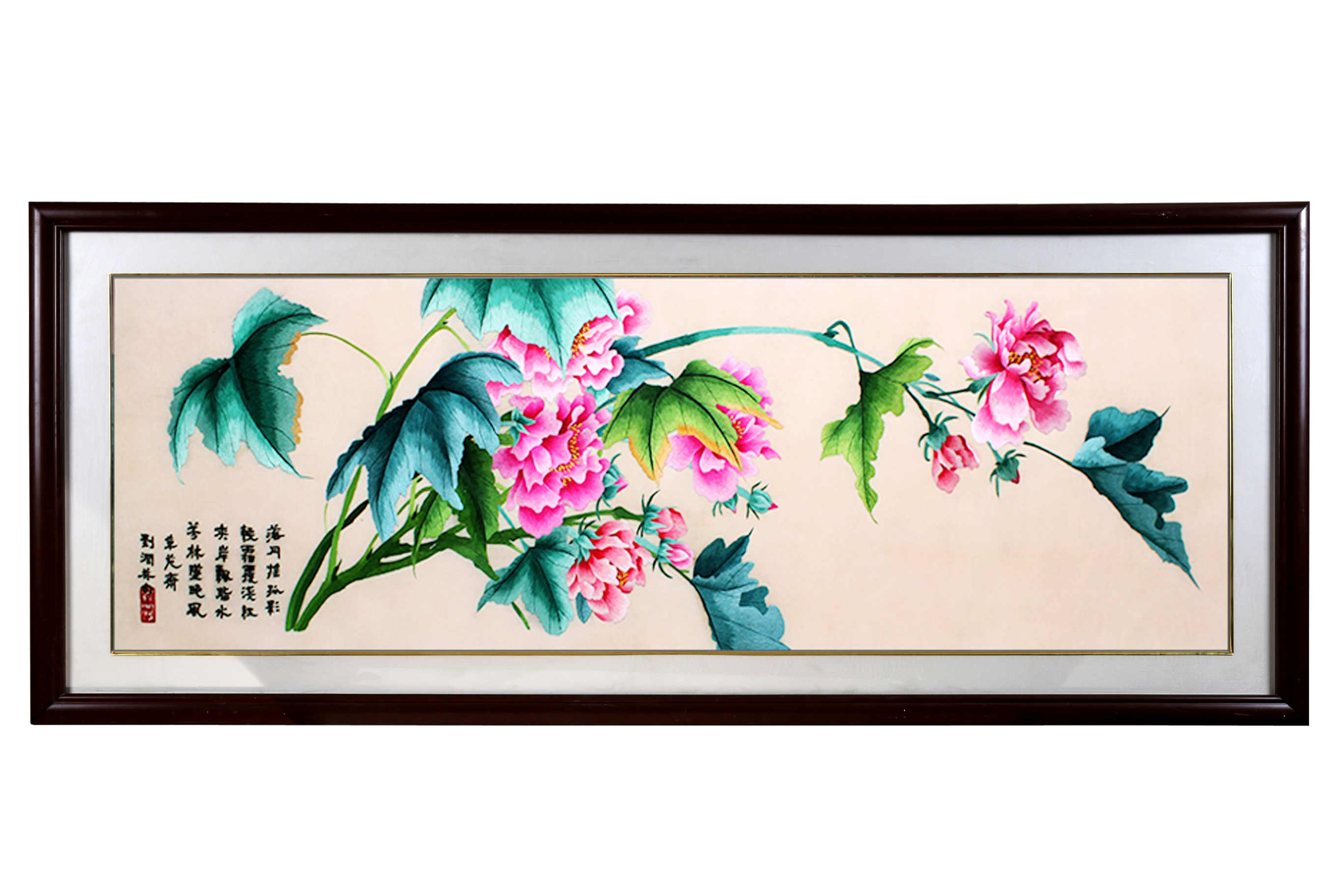 国家非遗 文化礼品 家居装饰画 纯手工刺绣【富贵荣华】