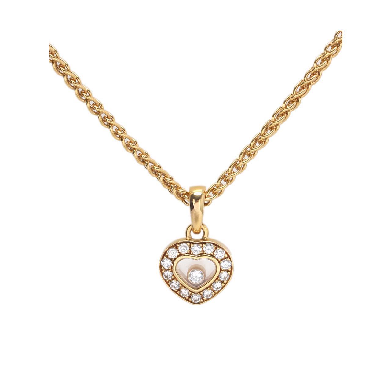 [9.5新]萧邦chopard750黄金镶钻女士项链3390