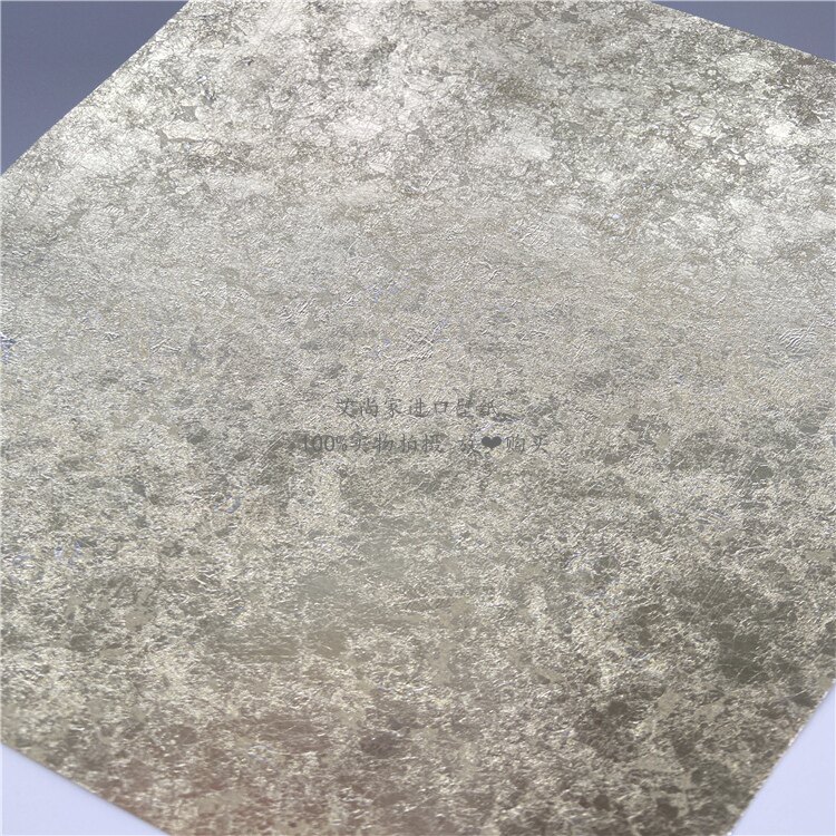 金色墙纸金箔壁纸香槟银装修吊顶银箔壁纸进口卧室客厅背景墙纯纸