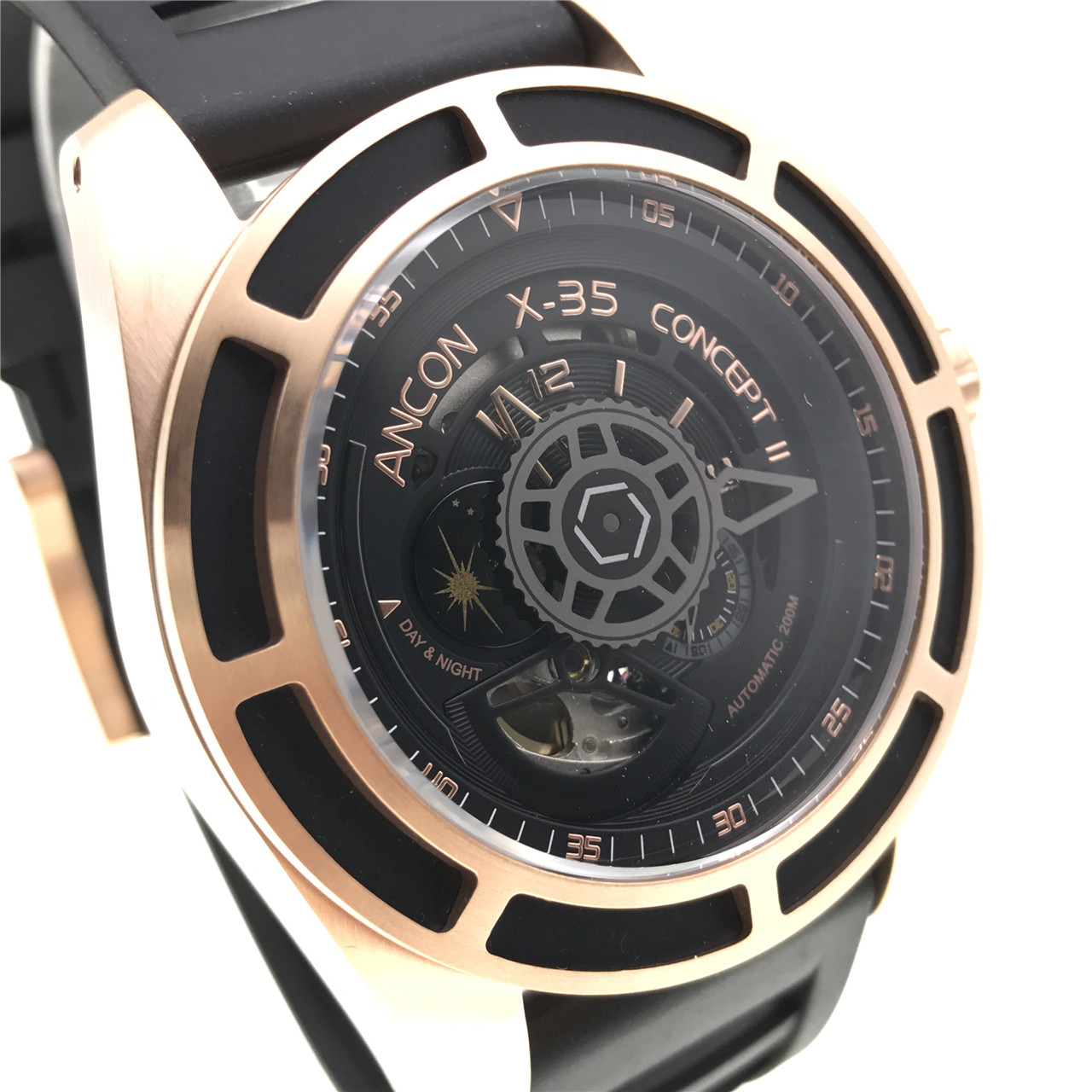 [无保留价][9.9新] ancon黑武士系列自动机械男表 x-35c206