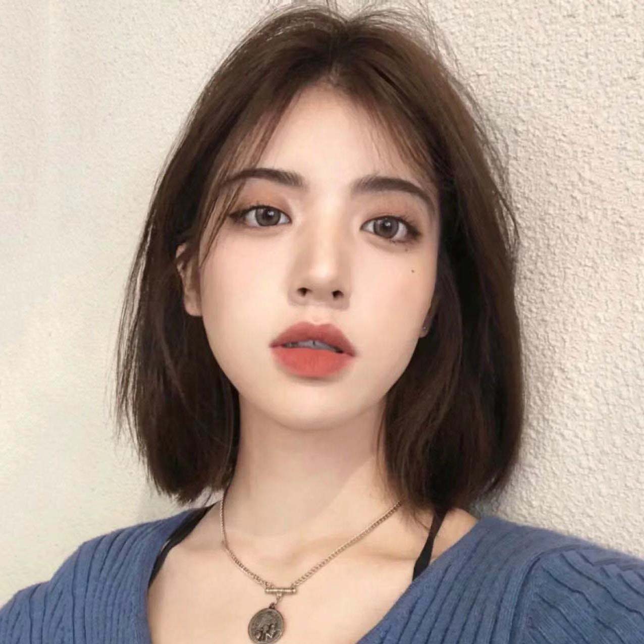 韩系假发女短发中分无刘海减龄气质修脸bobo头圆脸自然新全头套式