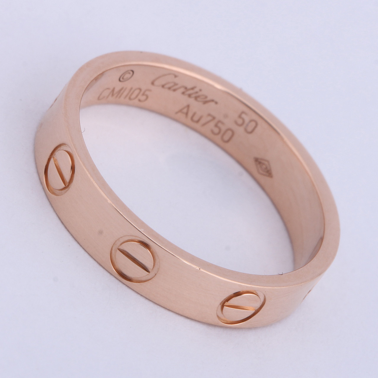 [9.5新]卡地亚cartier750玫瑰金戒指50#1007