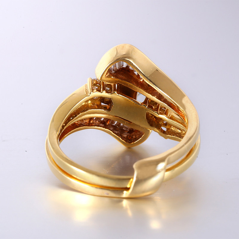 视频实拍 0.3克拉 g750k金天然白钻戒指 la1489