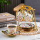 陶瓷欧式轻奢咖啡杯美容院花茶杯客厅茶具下午茶金边水杯马克杯