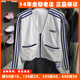 阿迪达斯三叶草女外套Adidas新款短款时尚运动休闲针织开衫HL6585