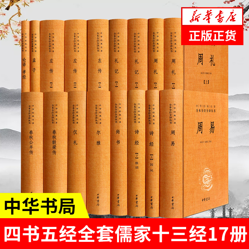 四书五经全套儒家十三经17册 全注