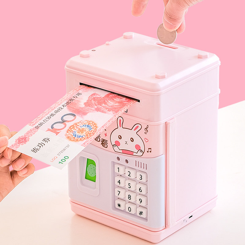 儿童储钱指纹密码箱存钱罐可存可取网红同款只进不出防摔男孩女孩