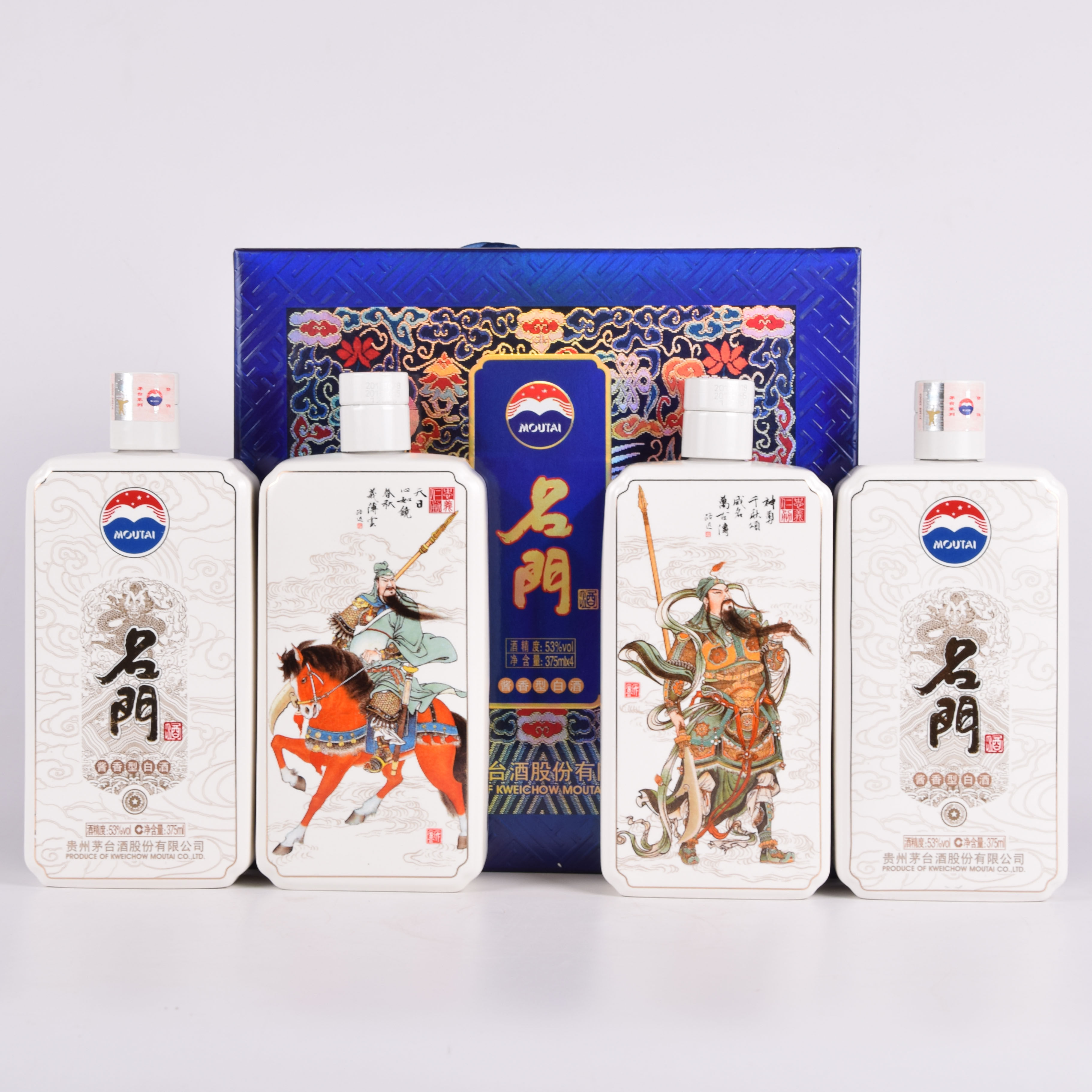 85【忠义仁勇】2016年名门茅台酒 53度375ml一箱4瓶