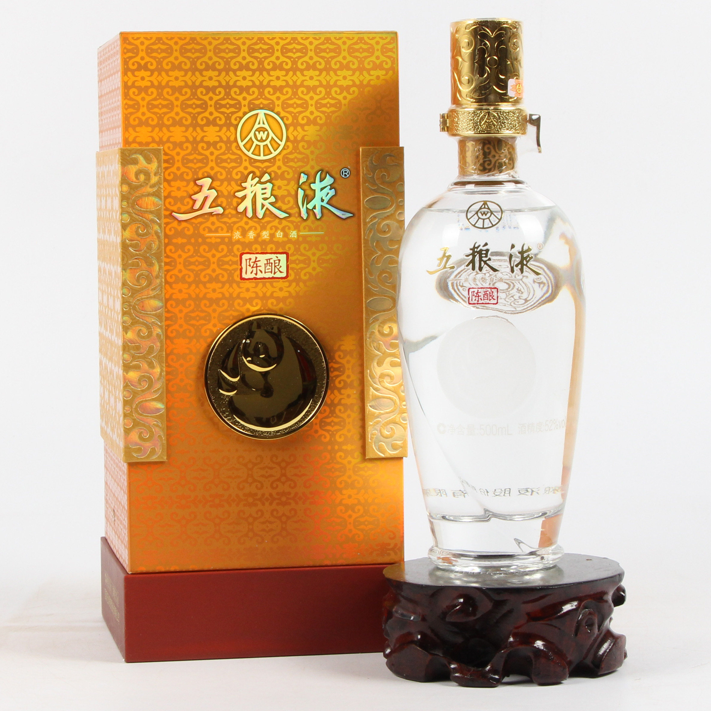 75【中国名酒】2016年五粮液 熊猫陈酿 52度500ml 1件6瓶