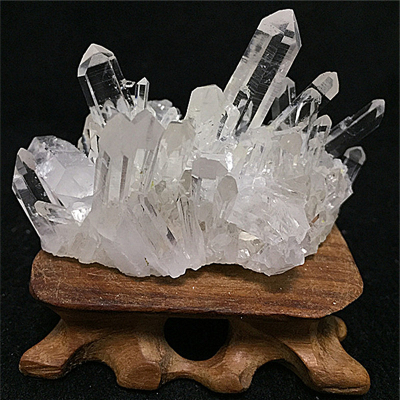 天然白水晶簇原石消磁净化冲能量疗愈冥想静心招财镇风水宅摆件