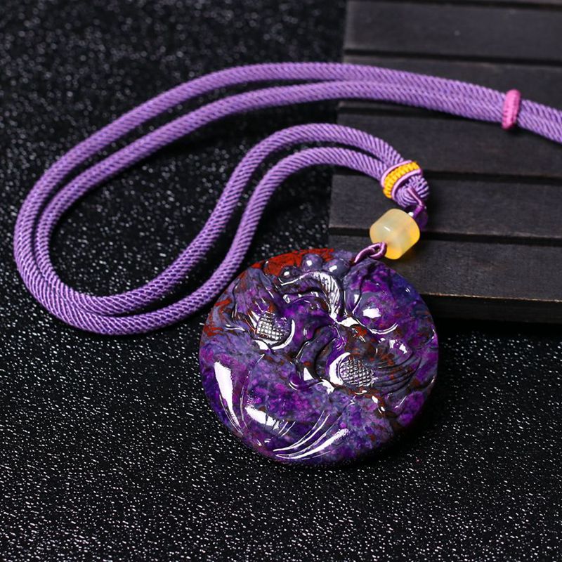 46.86g 皇家紫舒俱来圆牌吊坠