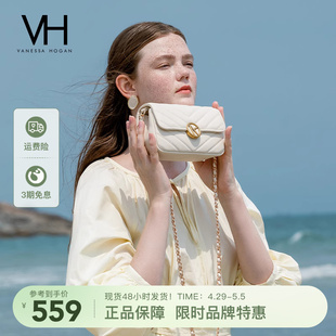 VH女包品牌五金系列雅然斜挎包时尚简约百搭菱格牛皮链条单肩包