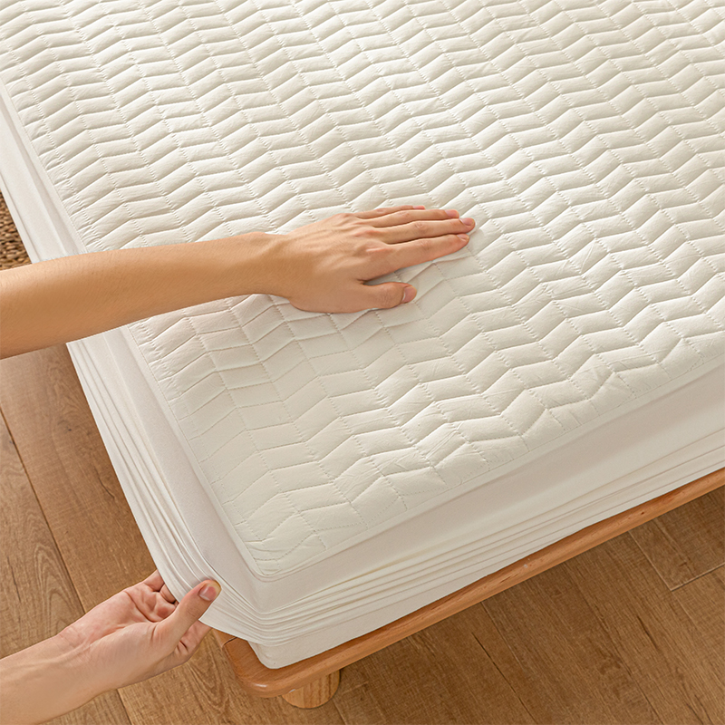母婴级原棉夹棉床笠1.5m1.8大豆抑菌填充绗缝床套四季防尘罩2.0米