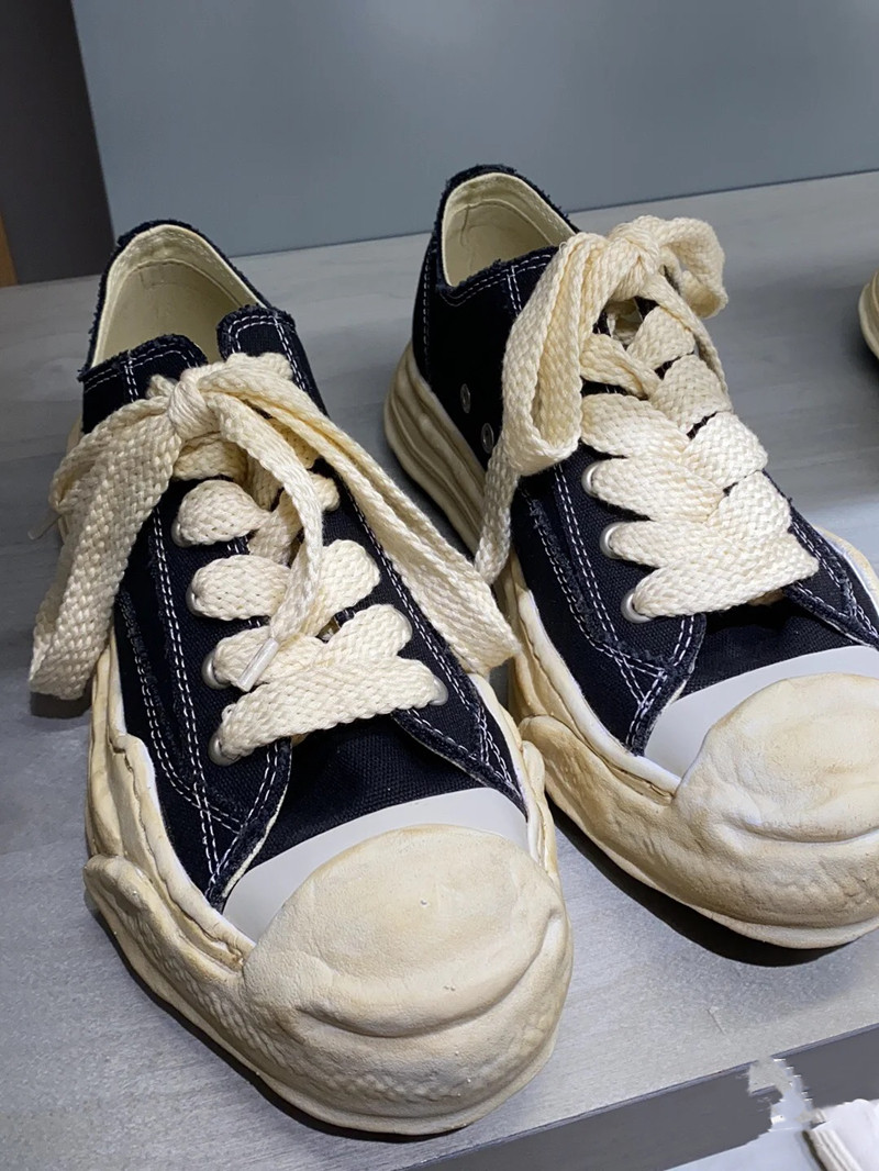 独家 mmy三原康裕开口笑进阶款溶解低帮系带帆布鞋