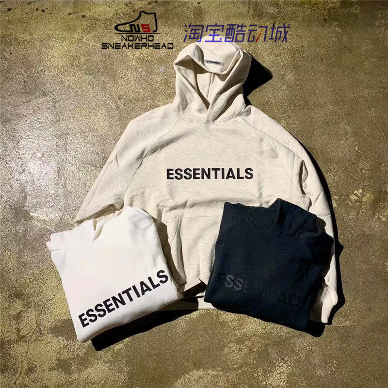 fearofgodessentialsfog20fw背后logo拉链帽衫男女卫衣外套