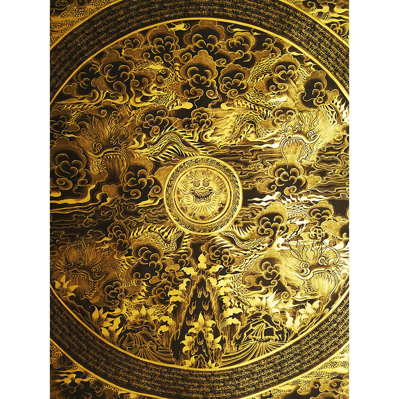 横幅混合金黑金九龙至尊坛城唐卡n7-a1 nawang lama作品 - 拍卖