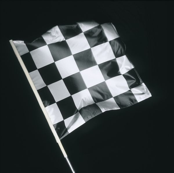定做赛车发令旗f1赛车旗黑白方格旗帜 发车旗 比赛用终点旗裁判旗