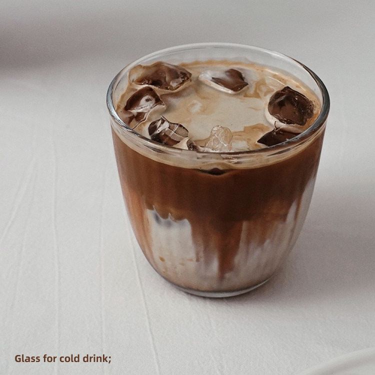 特价卡布杯_竖条纹冰拿铁咖啡杯 卡布杯拉花杯脏咖啡杯 玻璃 果汁水杯