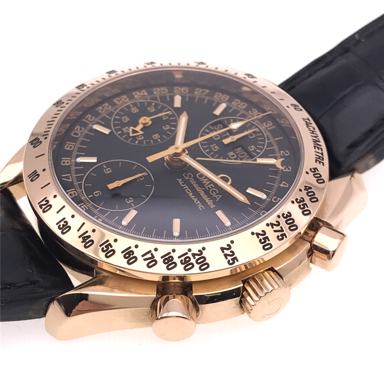 [9.0新]欧米茄超霸系列玫瑰金自动机械男表