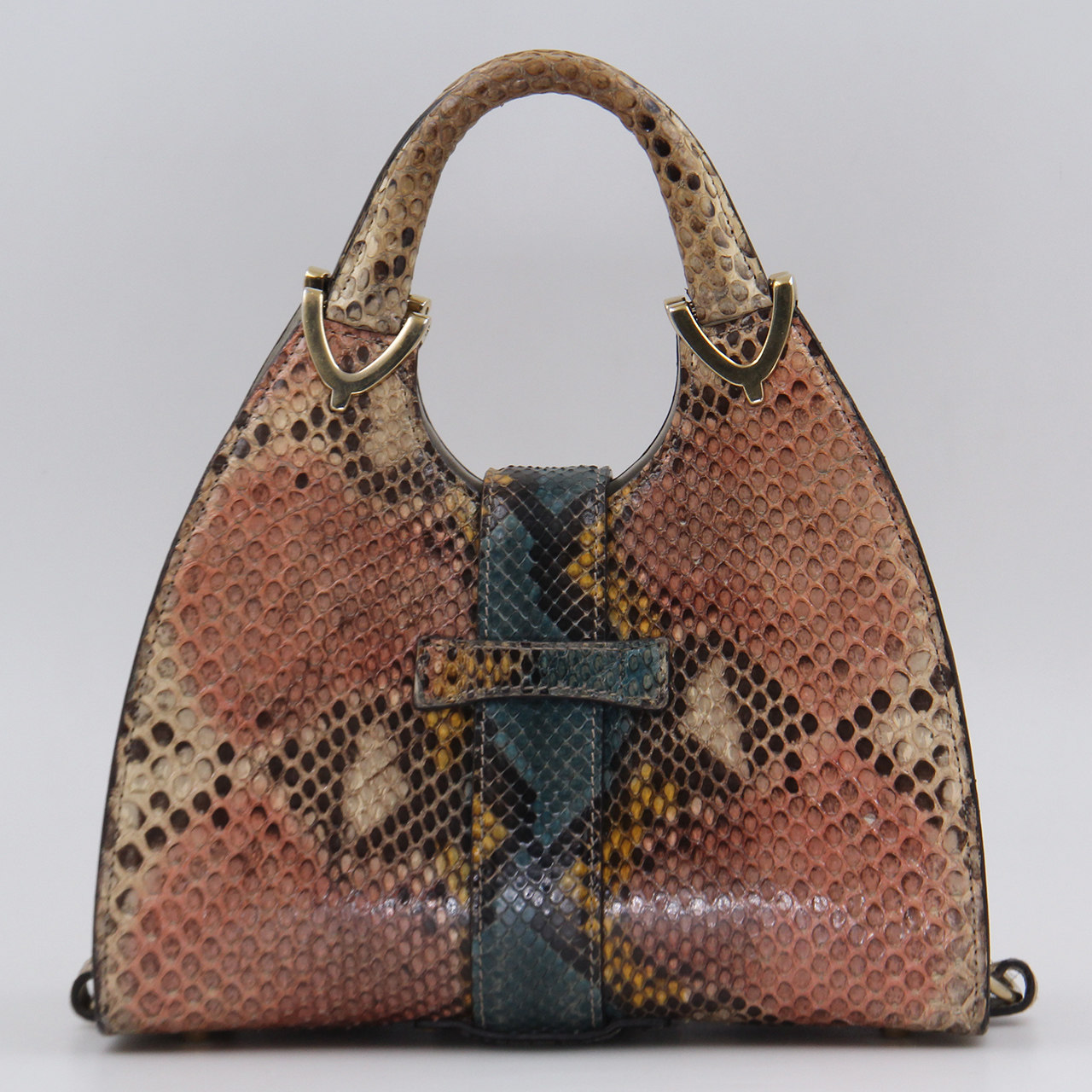 9.5新〕古驰gucci女士蟒蛇皮单肩手提包