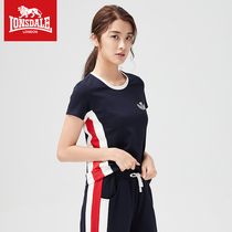 Longshi Dell knitted short-sleeved suit women's two-piece 2020 new summer breathable casual fashion sportswear